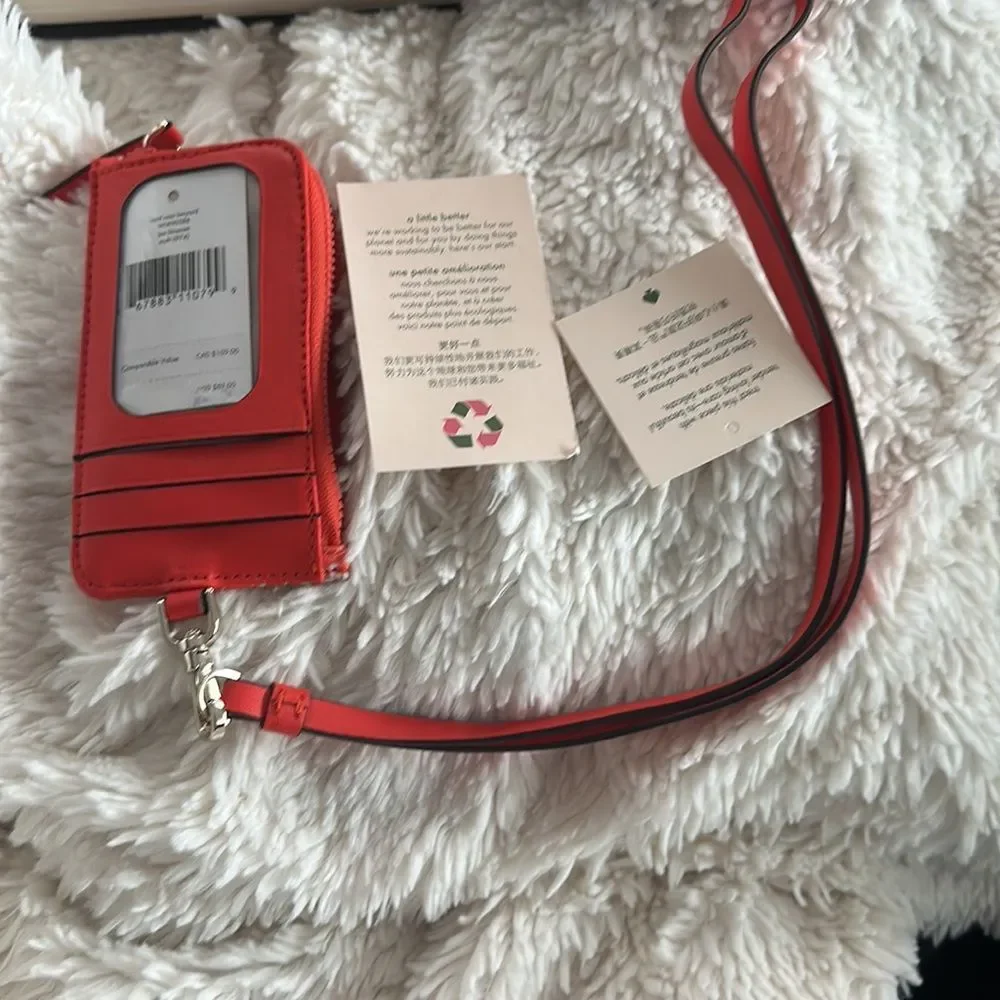 Kate Spade ♠️ Card Case Lanyard